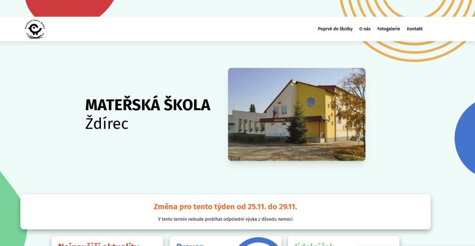 MŠ Ždírec website preview